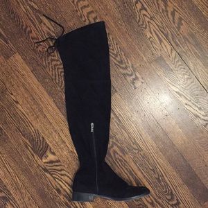 Catherine malendrino faux suede over the knee boot